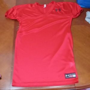 Under Armour Kids Red Authentic Football Jersey (YXL)